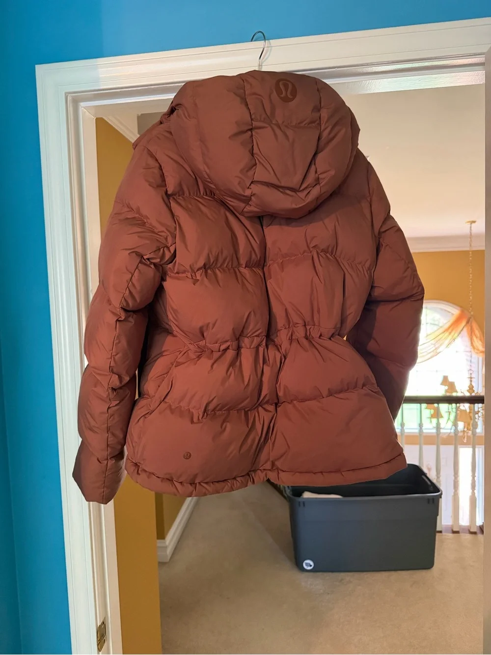 lululemon athletica Women's Rust-Colored Puffer Jacket with Hood